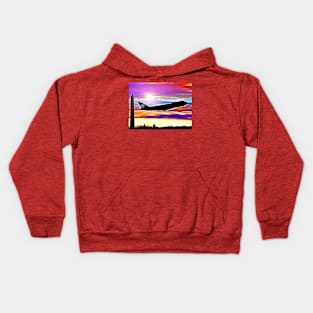 Airplane Landing at Washington Kids Hoodie